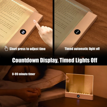 LED Flat Panel Night Vision Reading Light Eye Protection Reading Light Usb Charging Student Night Reading Lamp Book Lamp Indoor